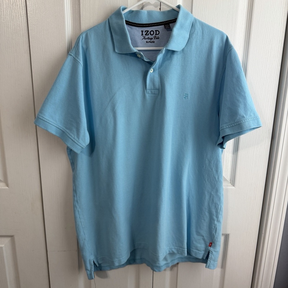 Izod Heritage Polo Blue Embrodiered Logo Polo Men's Size XL Office Golf Business